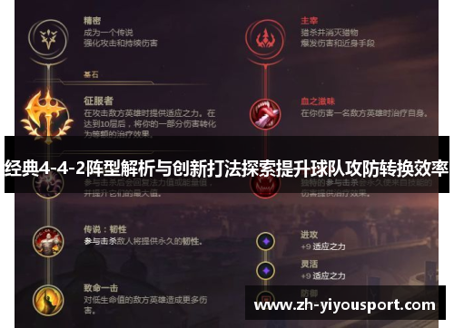 经典4-4-2阵型解析与创新打法探索提升球队攻防转换效率